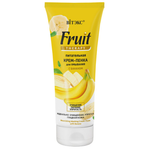  Крем-пенка питательная для умывания Витэкс Fruit therapy с бананом 200 мл