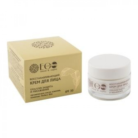 Крем Защита и Увлажнение восстанавливающий spf 30 UVA, UVB для лица ECO Laboratorie 50 мл Крем Защита и Увлажнение восстанавливающий spf 30 UVA, UVB для лица ECO Laboratorie 50 мл