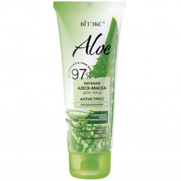 Алоэ-маска ночная несмываемая для лица Витэкс Aloe 97% Антистресс 75 мл